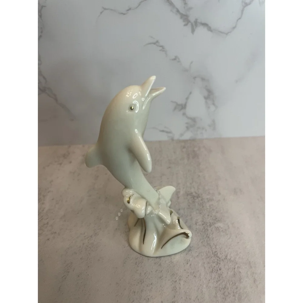 Lenox Dolphin Figurine, 24K Gold Trim, Handcrafted, Small 4